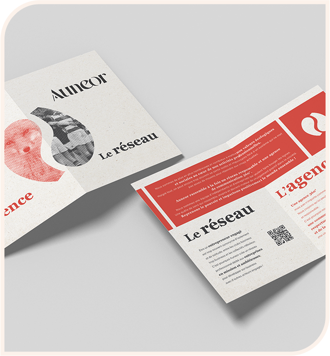 Image d'un flyer réalisé pour une agence de communication responsable