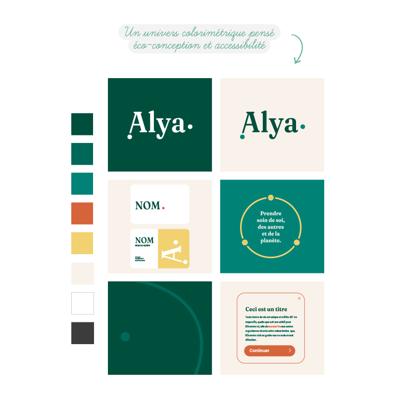 Un univers colorimétrique pensé éco-conception et accessibilité