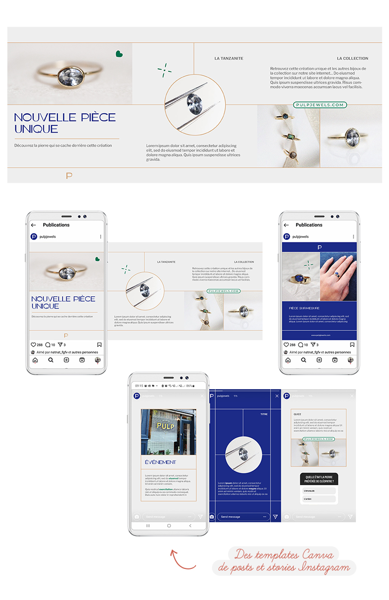 Des templates Canva de posts et stories Instagram